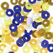 Assortiment de perles rondelles Heishi en caoutchouc Made by Me 6 mm Artisan