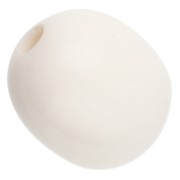 Perles tubes ovales 12x10 mm - Blanc cassé x5