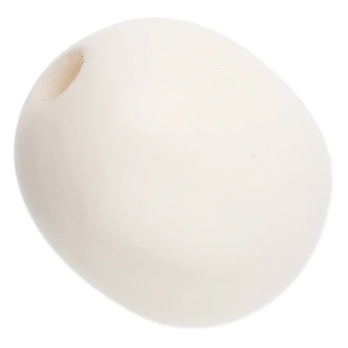 Perles tubes ovales 12x10 mm - Blanc cassé x5