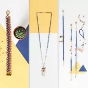 Assortiment de 5 breloques plumes Made by Me 17 mm Sorbet