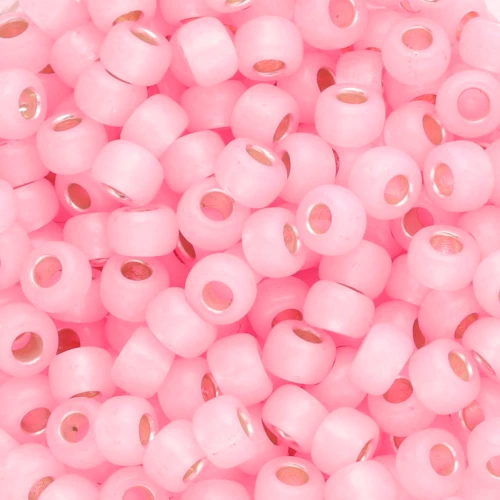 Rocaille Miyuki 6/0 643 - Dyed Light Pink Silver Lined x8g