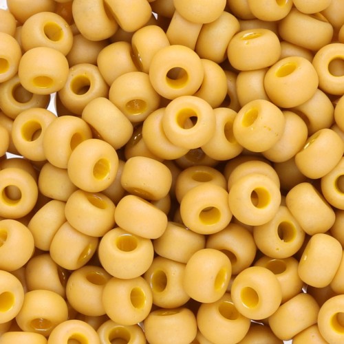 Rocaille Miyuki 6/0 4692 - Opaque Glazed Citron Mat AB x8g