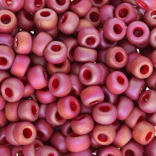 Rocaille Miyuki 6/0 4696 - Opaque Glazed Dark Red Mat AB x8g