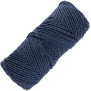 Bobine de cordon en coton pour macramé 2 mm - Indigo x100m