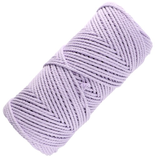 Bobine de cordon en coton pour macramé 2 mm - Mauve x100m