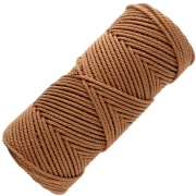 Bobine de cordon en coton pour macramé 2 mm - Mocca x100m