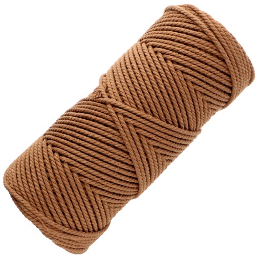 Bobine de cordon en coton pour macramé 2 mm - Mocca x100m