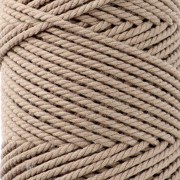 Bobine de cordon en coton pour macramé 2 mm - Sable x100m