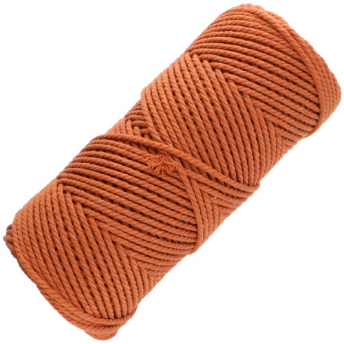 Bobine de cordon en coton pour macramé 2 mm - Terracotta x100m