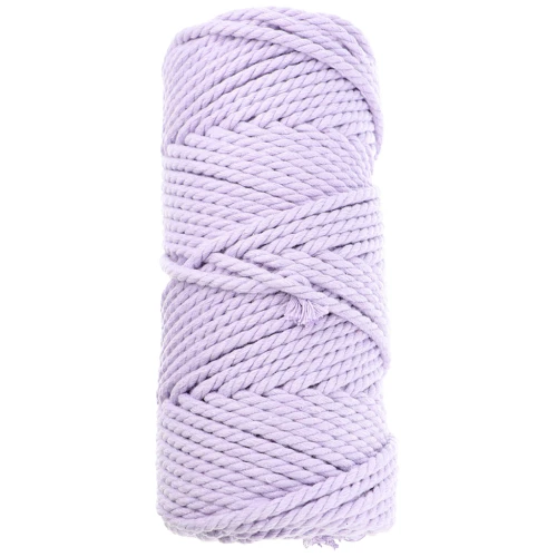Fil Corde Coton Ciré 3mm - Gris Clair Perle - 3 Mètres - Neuf