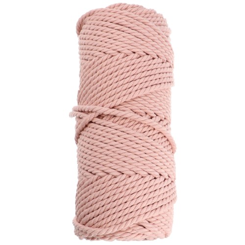 Bobine de cordon en coton pour macramé 3 mm - Nude x50m