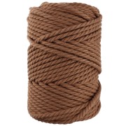 Bobine de cordon en coton pour macramé 5 mm - Mocca x50m