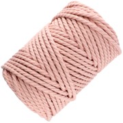 Bobine de cordon en coton pour macramé 5 mm - Nude x50m