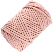 Bobine de cordon en coton pour macramé 5 mm - Nude x50m