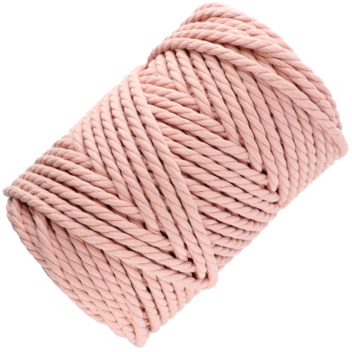 Bobine de cordon en coton pour macramé 5 mm - Nude x50m