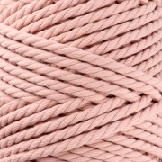 Bobine de cordon en coton pour macramé 5 mm - Nude x50m