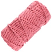 Bobine de cordon en coton pour macramé 5 mm - Vieux Rose x50m