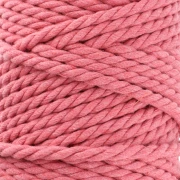 Bobine de cordon en coton pour macramé 5 mm - Vieux Rose x50m