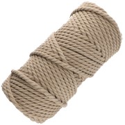 Bobine de cordon en coton pour macramé 5 mm - Sable x50m|raw }}