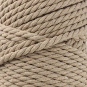 Bobine de cordon en coton pour macramé 5 mm - Sable x50m