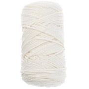 Bobine de cordon en coton pour macramé Cotton Air Glitter 1 mm - Crème x90m