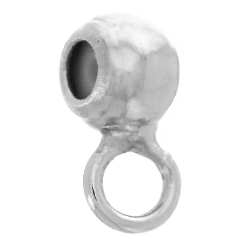 Perle stoppeur attache breloque 3 mm avec un trou de 0.5 mm - Argenté x10