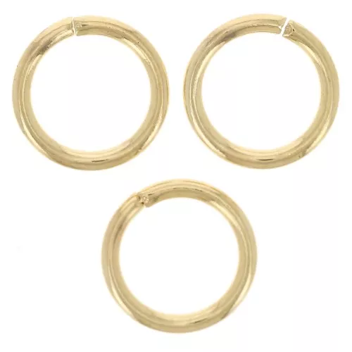 Anneaux ouverts 8x1 mm - Doré x50