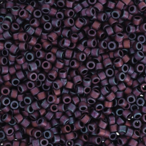 Miyuki Delica 11/0 DB0312 - Dark Raspberry Iris Metallic Mat - paquet de 100g
