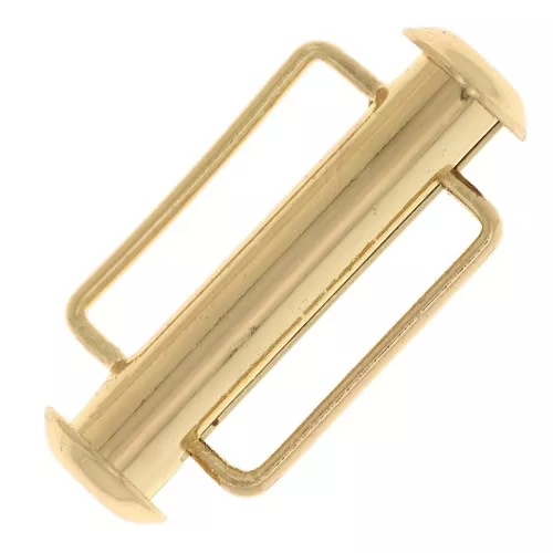 Fermoir coulissant pour tissage de perles 21.5 mm - Doré x1