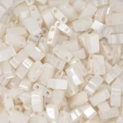 Miyuki Half Tila Beads 5x2.3x1.9mm HTL592 Antique Ivory Pearl Ceylon x100g