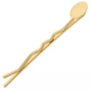 Barrette à cheveux à décorer 55 mm pour cabochon 10 mm - Doré x1