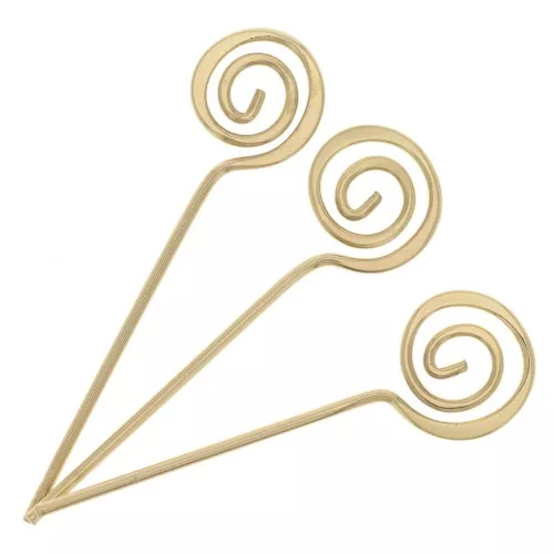 Clous têtes spirales 42.5x1 mm - Doré x10