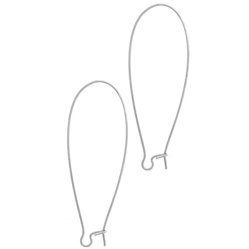 Boucles d'oreilles crochets dormeuses 47 mm - Acier inoxydable 304 x2