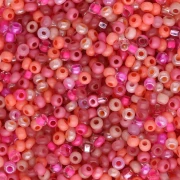 Perles rocailles Preciosa 11/0 2 mm - Mix Rose - Saumon x20g