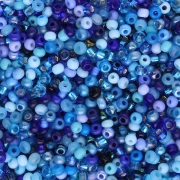 Perles rocailles Preciosa 11/0 2 mm - Mix Blue x20g
