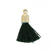 Pompon imitation soie et CCB 25-30 mm Vert Sapin x1|raw }}