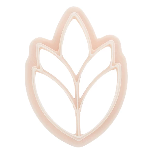 Emporte-pièce grand épi 36x25 mm en polymère biodégradable - Beige x1