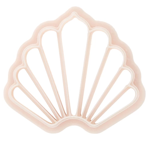 Emporte-pièce coquillage 35x40 mm en polymère biodégradable - Beige x1