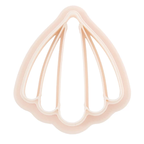 Emporte-pièce coquillage 30x27 mm en polymère biodégradable - Beige x1