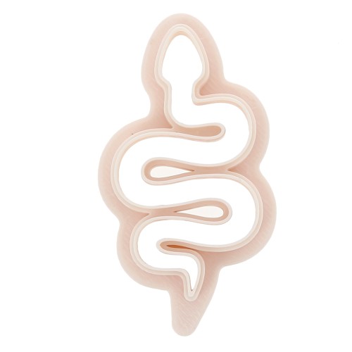 Emporte-pièce serpent 40x20.5 mm en polymère biodégradable - Beige x1