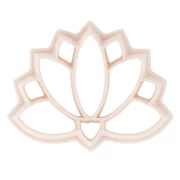Emporte-pièce fleur de lotus 31x41 mm en polymère biodégradable - Beige x1