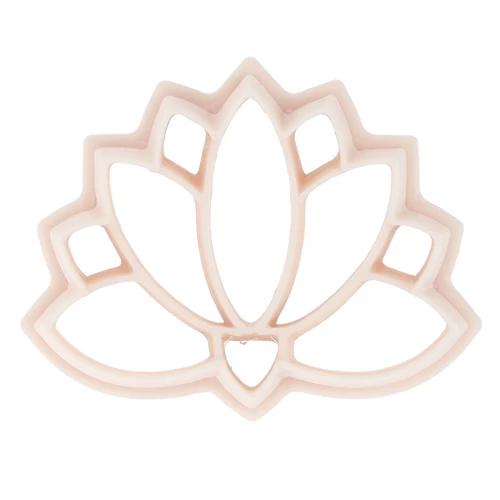Emporte-pièce fleur de lotus 31x41 mm en polymère biodégradable - Beige x1