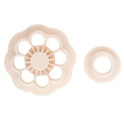 Set d'emportes-pièce fleur marguerite 18 mm en polymère biodégradable - Beige