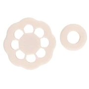 Set d'emportes-pièce fleur marguerite 18 mm en polymère biodégradable - Beige