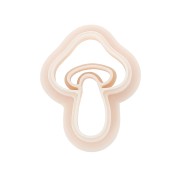 Mini emporte-pièce champignon 19x14 mm en polymère biodégradable - Beige x1|raw }}