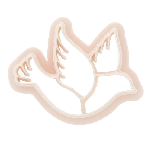 Emporte-pièce colombe 28x37.5 mm en polymère biodégradable - Beige x1