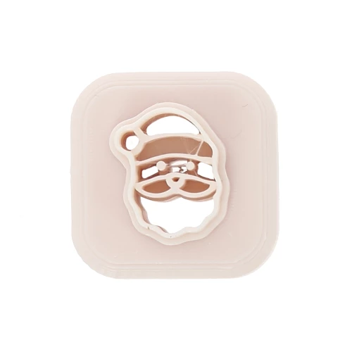 Mini emporte-pièce Père Noël 12x10 mm en polymère biodégradable - Beige x1