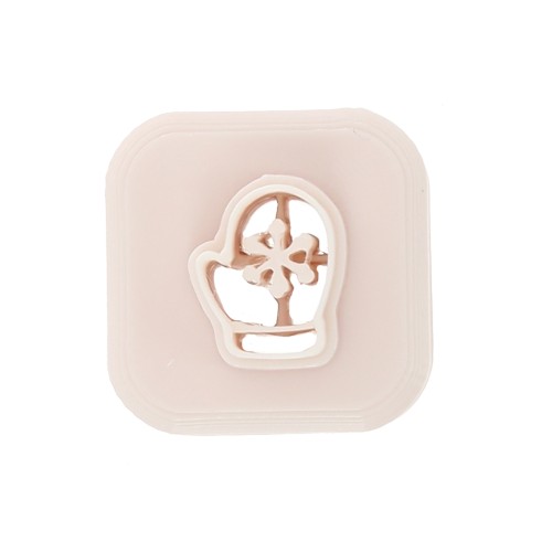 Mini emporte-pièce gant de Noël 10x8 mm en polymère biodégradable - Beige x1