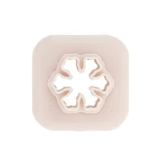 Mini emporte-pièce flocon de neige 12x11 mm en polymère biodégradable - Beige x1