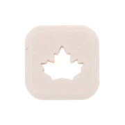Mini emporte-pièce feuille d'Erable 10x13 mm en polymère biodégradable - Beige x1